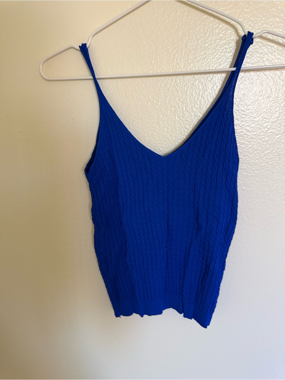 Zara Blue Ribbed Tank - Picture 3 of 4